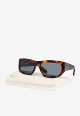 Jacquemus The Pilota Acetate Sunglasses Gray JAC2C4SUN 0-0