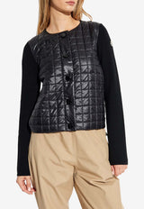 Moncler Quilted Panel Cardigan Black J20939B00001 M1131-999