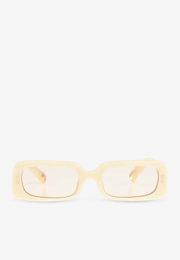 Jacquemus The Azzuro Rectangular Sunglasses Yellow JAC47C3SUN 0-0