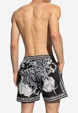 Versace Barocco Sea Print Boardshorts Black KĄPIELOWE 1007843 1A11648-5BC50