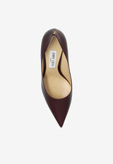 Jimmy Choo Love 85 Calf Leather Pumps Bordeaux LOVE 85 ZNU-GARNET