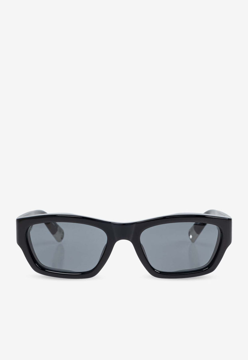 Jacquemus The Meridiano Trapezoid Sunglasses Gray JAC9C1SUN 0-0