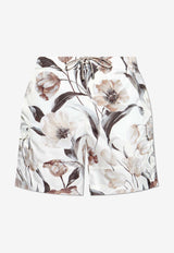 Dolce & Gabbana Floral Print Swim Trunks White KĄPIELOWE M4B54T ISMHF-HA5BW