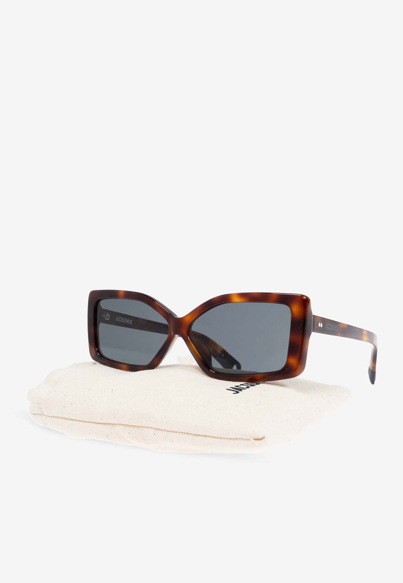 Jacquemus The Spiaggia Butterfly Sunglasses Gray JAC41C2SUN 0-0