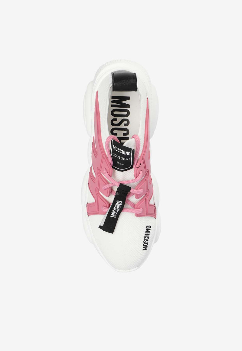 Moschino Teddy Low-Top Running Sneakers White MA15293G1L MT2-10A