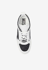 Moschino Logo Jacquard Low-Top Sneakers White MN15054G1L 107-00A