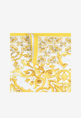 Dolce & Gabbana Majolica Print Beach Towel Yellow O5A03J ONN82-HG3TN