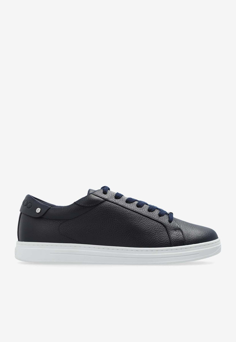 Jimmy Choo Rome Leather Low-Top Sneakers Navy ROME M GBX-V NAVY