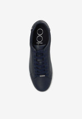 Jimmy Choo Rome Leather Low-Top Sneakers Navy ROME M GBX-V NAVY