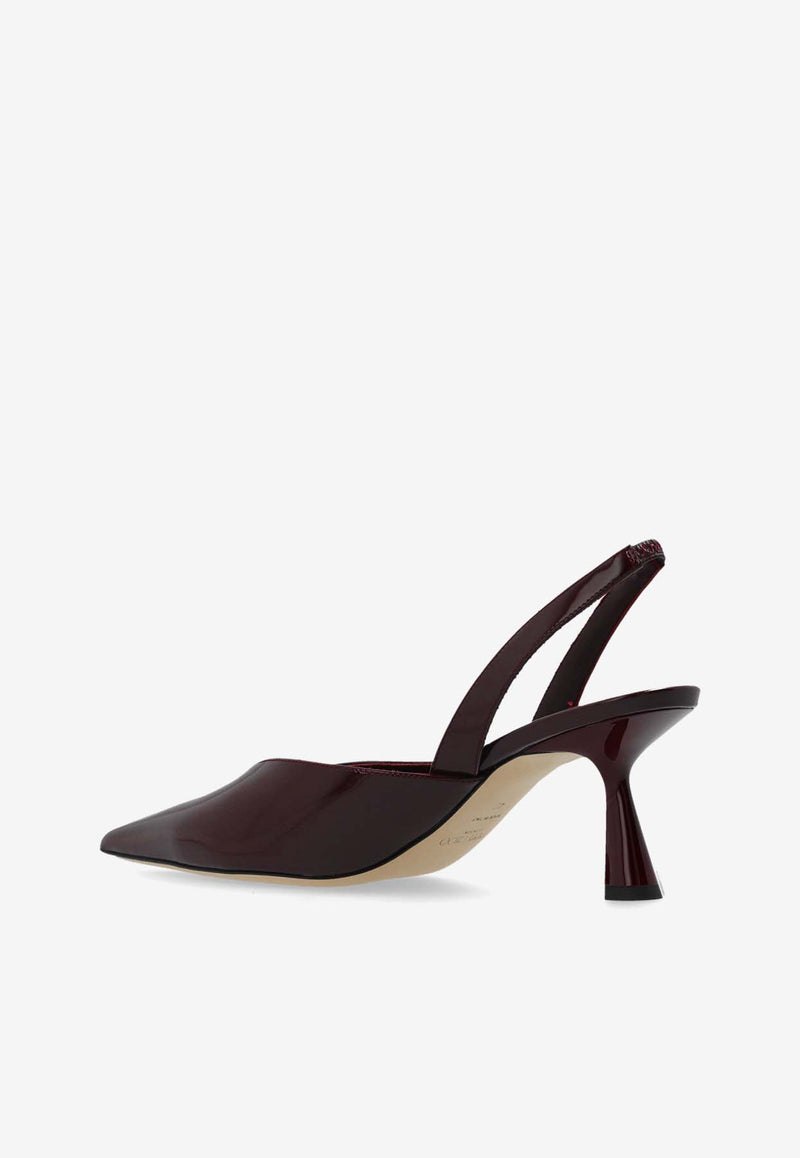 Jimmy Choo Maryanne 65 Patent Leather Slingback Pumps Bordeaux MARYANNE SB 65 HJP-GARNET