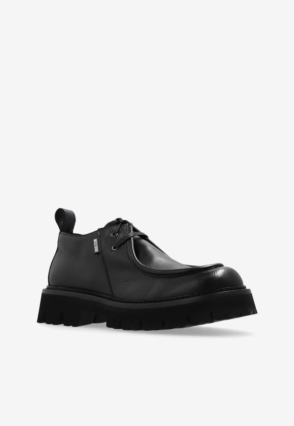 Moschino Leather Derby Shoes Black MB21014G1L GC1-00C