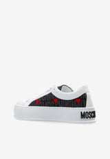 Moschino Logo Jacquard Low-Top Sneakers White MN15244G1L 117-00A