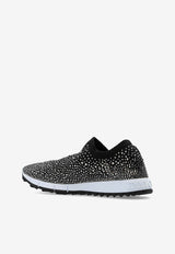 Jimmy Choo Verona Crystal Embellished Slip-On Sneakers Black VERONA ENH-BLACK MIX