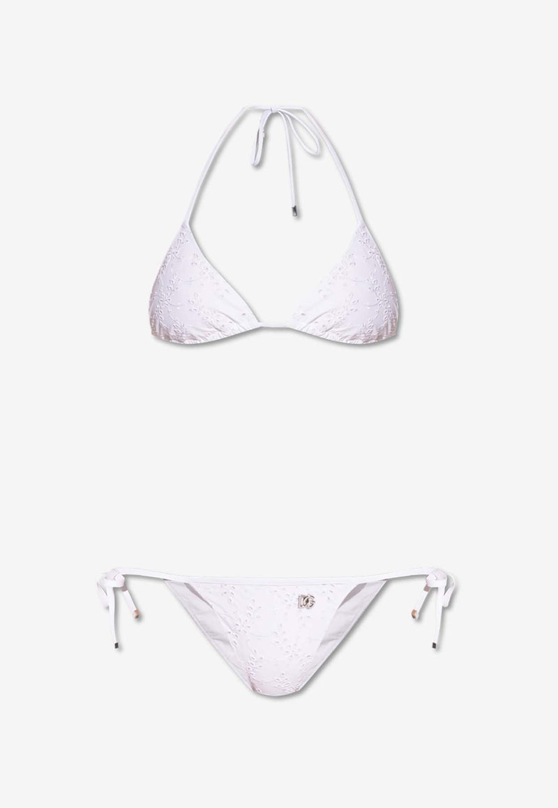 Dolce & Gabbana Broderie Anglaise Bikini White O8A28J ONR29-W0800