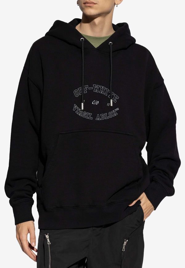 Off-White College Skate Hooded Sweatshirt Black OMBB085F24 FLE00S-1001