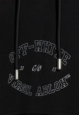 Off-White College Skate Hooded Sweatshirt Black OMBB085F24 FLE00S-1001