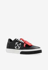 Off-White Low Vulcanized Leather Sneakers Black OMIA293C99 LEA001-1001