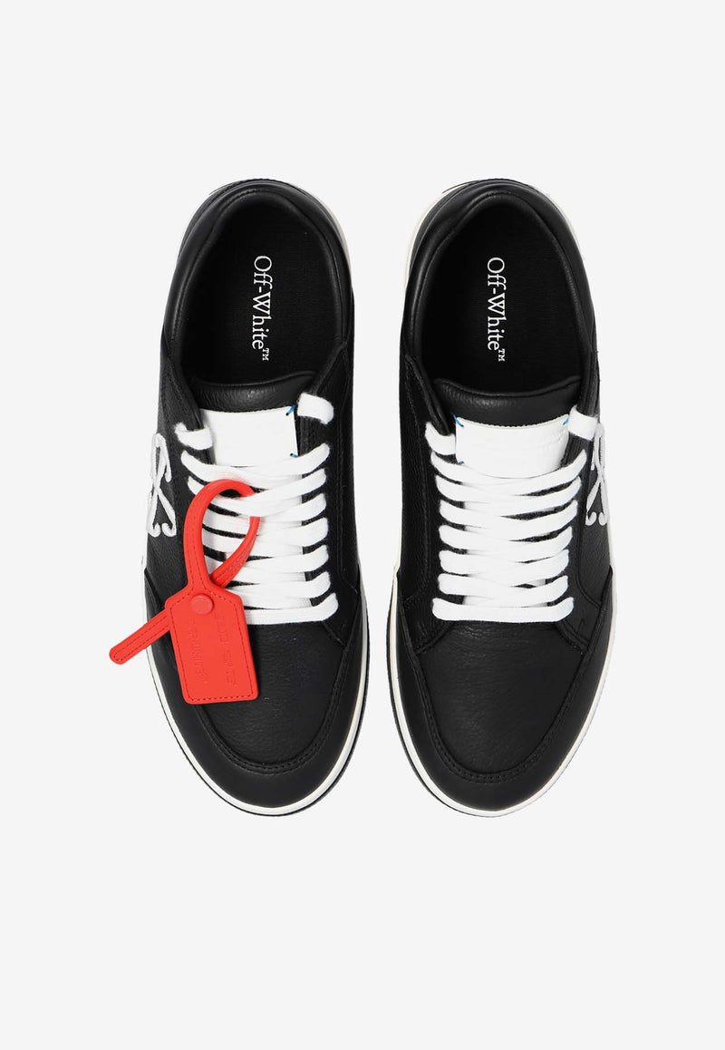 Off-White Low Vulcanized Leather Sneakers Black OMIA293C99 LEA001-1001