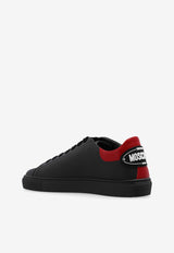 Moschino Leather Low-Top Sneakers Black MB15182G1L GA1-00D