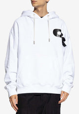 Off-White Shared Logo Skate Hooded Sweatshirt White OMBB085F24 FLE00L-0110