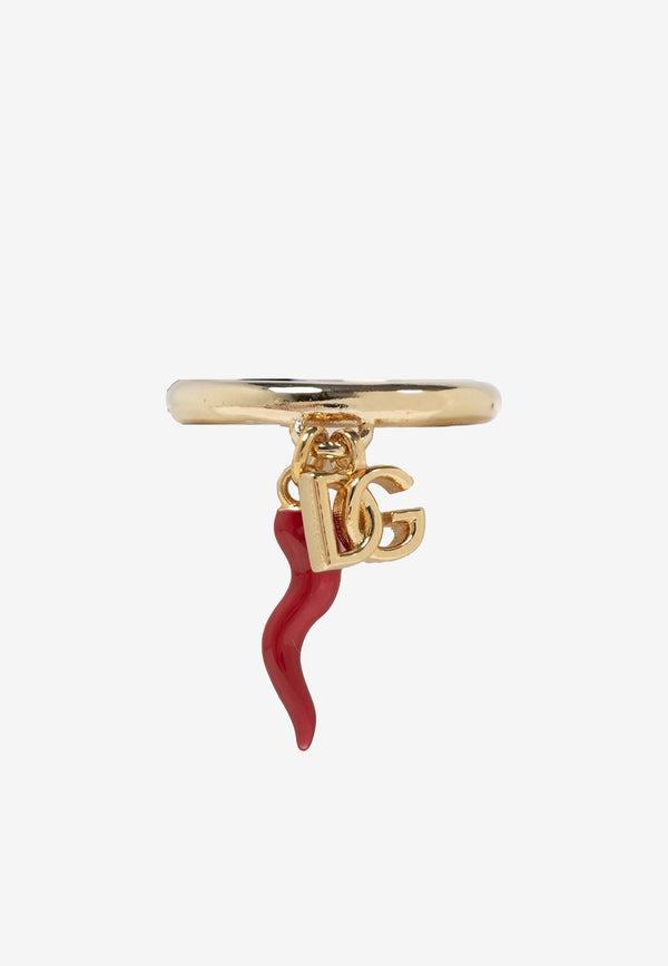 Dolce & Gabbana DG Horn-Charm Ring Gold WRQ6C1 W1111-ZOO00