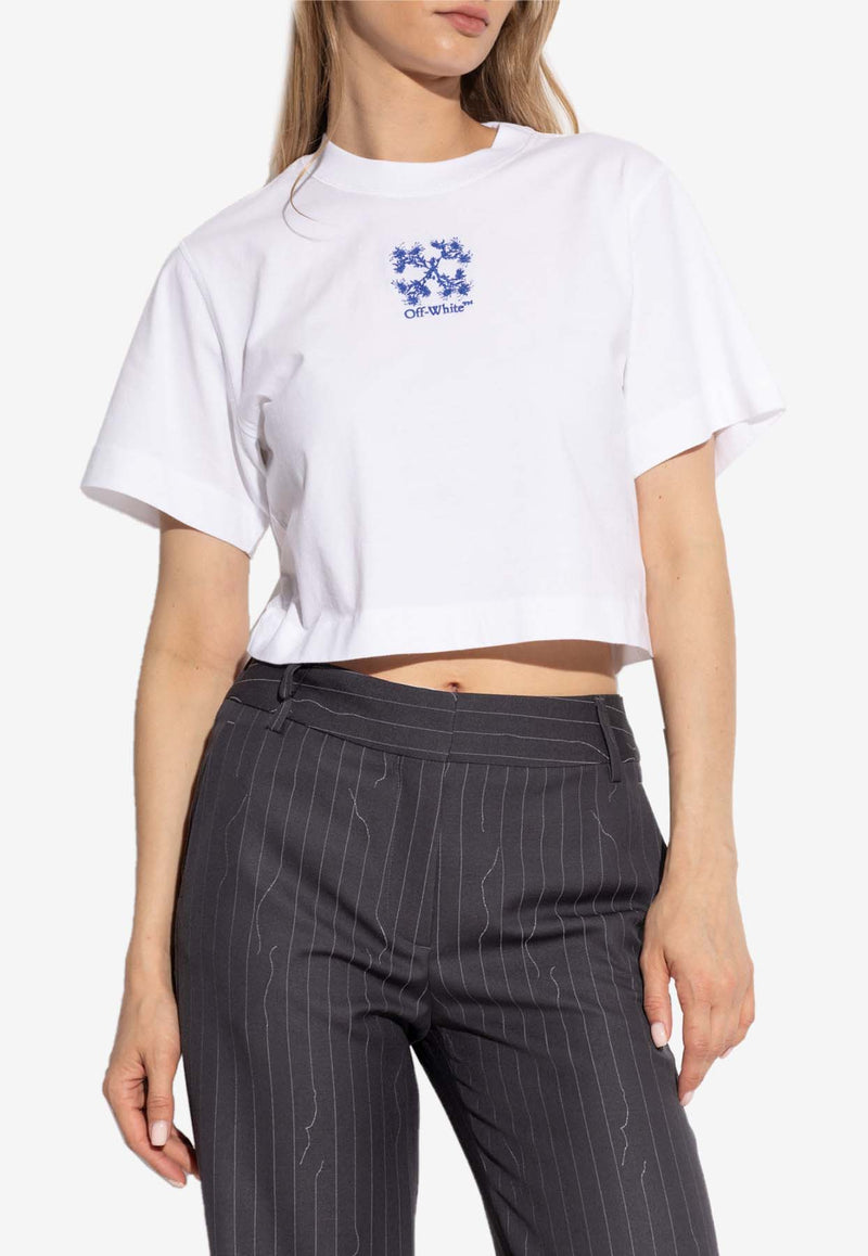 Off-White Arrows Cropped T-shirt White OWAA090F24 JER001-0145