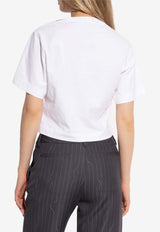 Off-White Arrows Cropped T-shirt White OWAA090F24 JER001-0145