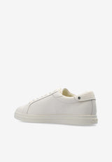 Jimmy Choo Rome Leather Low-Top Sneakers White ROME M GBX-V LATTE