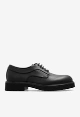 Salvatore Ferragamo Cervantes Calf Leather Derby Shoes Black 027993 CERVANTES 774504-NERO