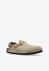 Birkenstock Tokio Suede Slingback Clogs Taupe 1028287 0-TAUPE