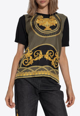 Versace La Coupe Des Dieux Print T-shirt Black 1016331 1A11289-1B000