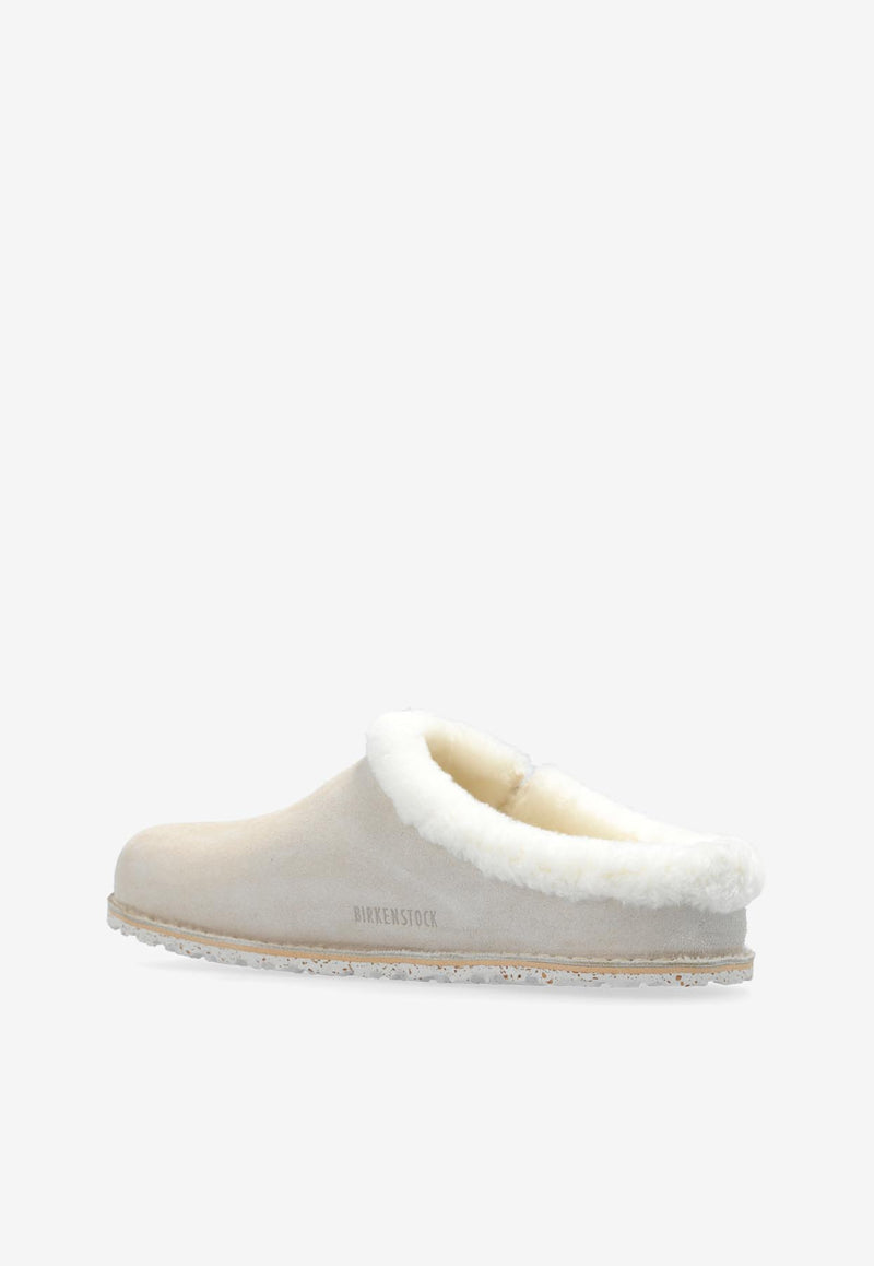 Birkenstock Zermatt Premium Suede Clogs Cream 1025018 0-ANTIQUE WHITE