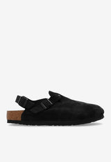 Birkenstock Tokio Suede Slingback Clogs Black 1028337 0-BLACK