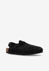 Birkenstock Tokio Suede Slingback Clogs Black 1028337 0-BLACK