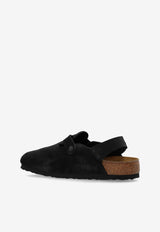 Birkenstock Tokio Suede Slingback Clogs Black 1028337 0-BLACK