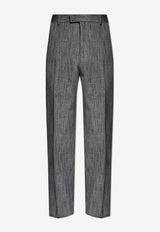 Salvatore Ferragamo Tailored Creased Pants Gray 143815 P 775910-SALEPEPE