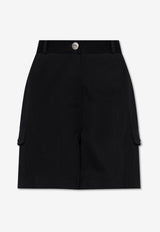 Salvatore Ferragamo Utility Wool Cargo Shorts Black 13F744 P 776046-NERO