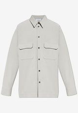 Salvatore Ferragamo Essential Technical Stretch Overshirt Sand 144123 D 776114-SAND