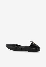 Tory Burch Eddie Nappa Leather Ballet Flats Black 159965 0-006