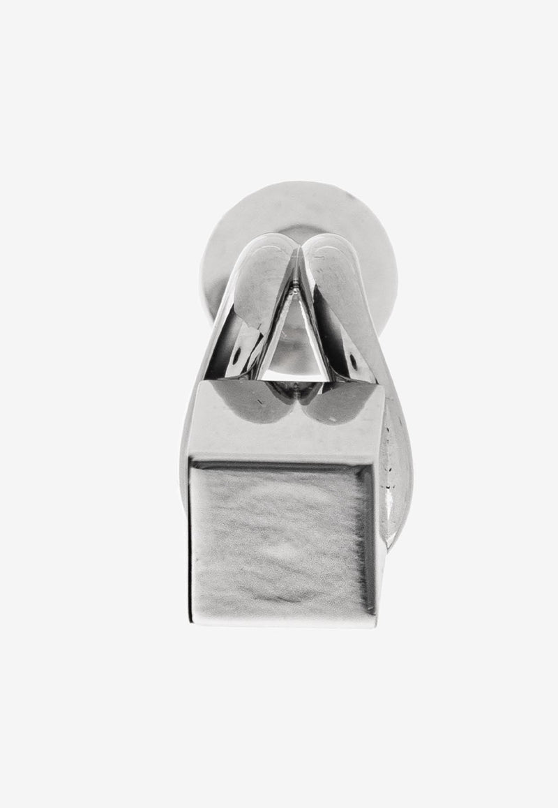 Jacquemus The Nodo Asymmetric Stud Earrings Silver 241JW715 5845-980