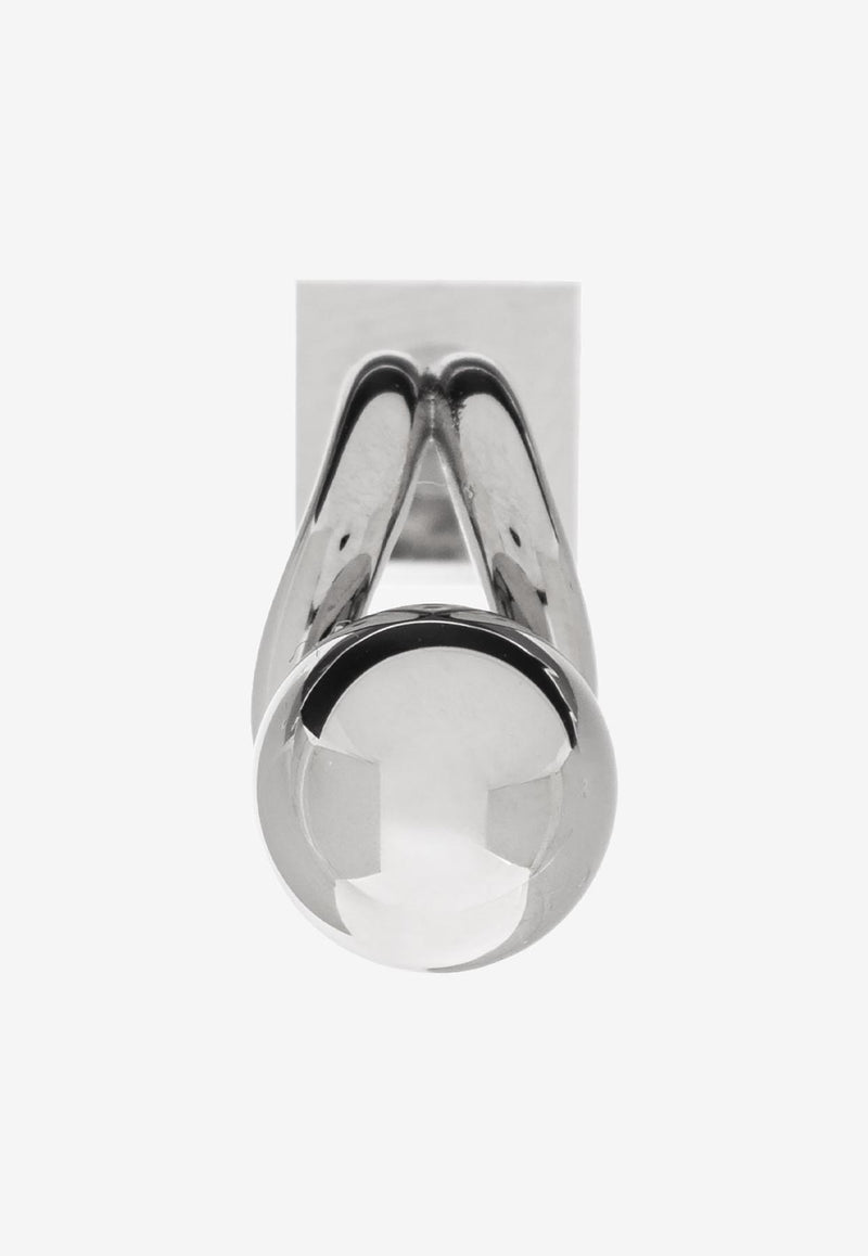 Jacquemus The Nodo Asymmetric Stud Earrings Silver 241JW715 5845-980