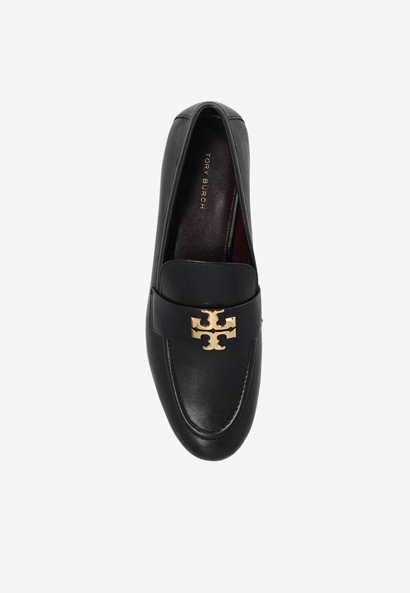 Tory Burch Eleanor Logo Plaque Leather Loafers Black 158204 0-006