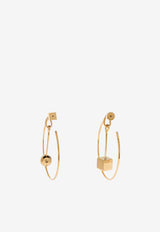 Jacquemus The Nodo Asymmetric Hoop Earrings Gold 241JW718 5845-280