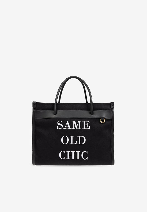 Moschino Slogan Print Tote Bag Black 2427 A7368 8219-2555