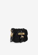 Moschino Logo Plaque Crossbody Bag Black 2427 B7417 8202-3555