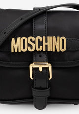 Moschino Logo Plaque Crossbody Bag Black 2427 B7417 8202-3555