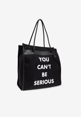 Moschino Slogan Print Tote Bag Black 2427 A7367 8219-1555