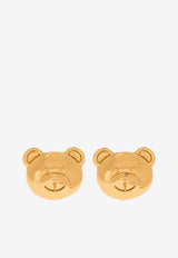 Moschino Small Teddy Bear-Shaped Stud Earrings Gold 24271 A9105 8402-0606