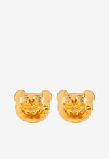 Moschino Small Teddy Bear-Shaped Stud Earrings Gold 24271 A9105 8402-0606