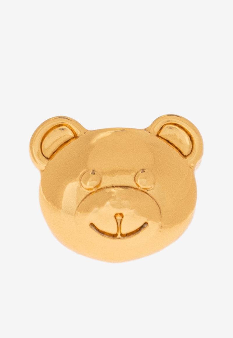 Moschino Small Teddy Bear-Shaped Stud Earrings Gold 24271 A9105 8402-0606